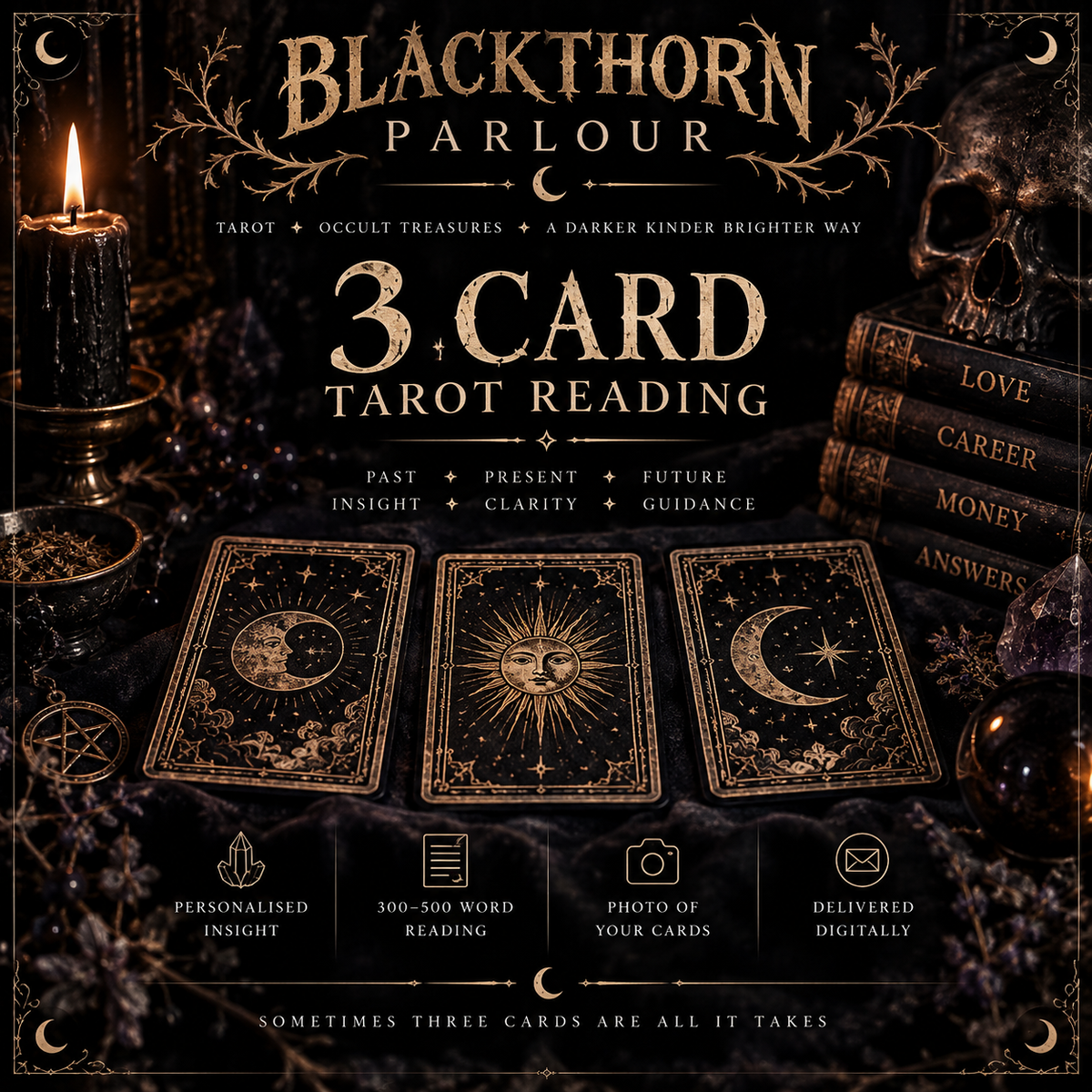 Personalised 3 Card Tarot Reading